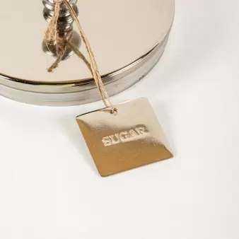 Embossed Sugar Canister Silver