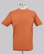 Kurt Geiger Caramel Textured Crew Neck Tshirt