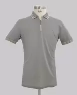 Kurt Geiger Grey Jacquard Slim Fit Golfer