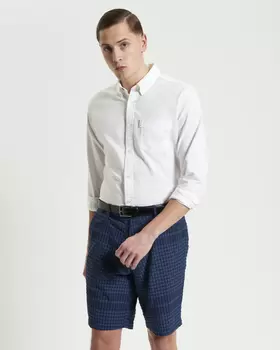 Long Sleeve Signature Oxford Shirt in White