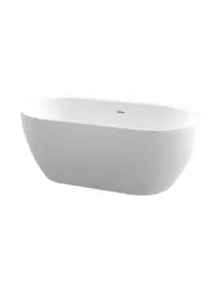 Zala White Chrome Overflow Freestanding Bath 1440*750*570mm