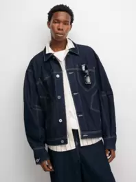 The FIX Men's Dark Wash Oversized Denim Jacket