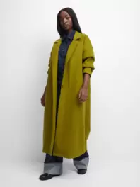 The FIX Women's Chartreuse Melton Coat