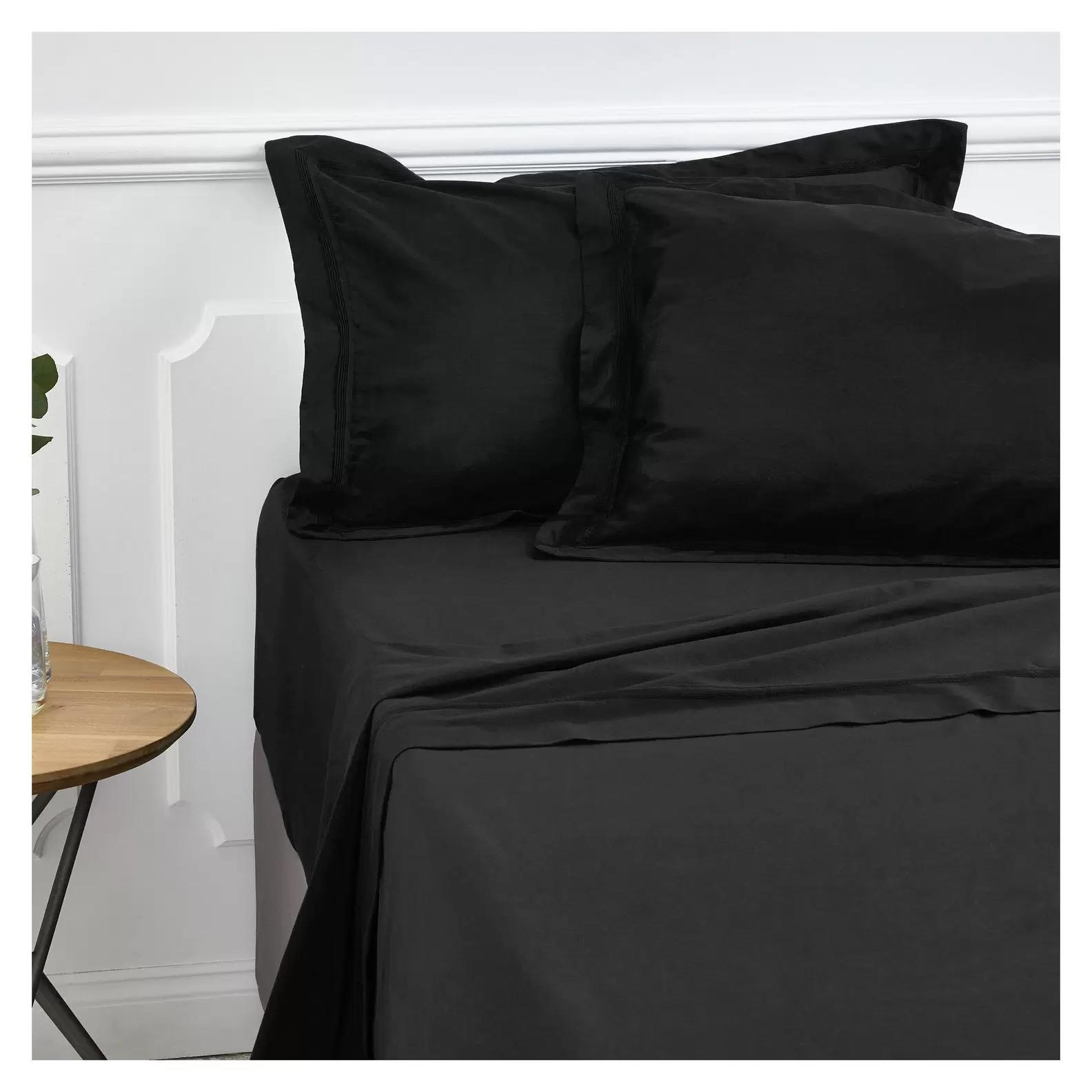 300TC Black Flat Sheets