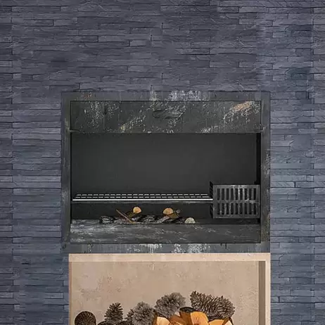 Natural Black Slate Riven Cladding
