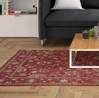 Silkwhisper Printed Carpet Crimson Flame