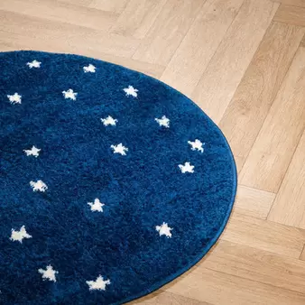 Echo Carpet Dark Blue Round
