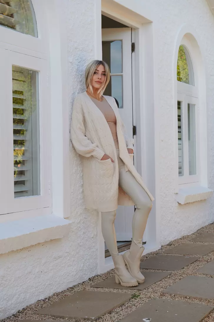Infinity Cable Cardigan Cream