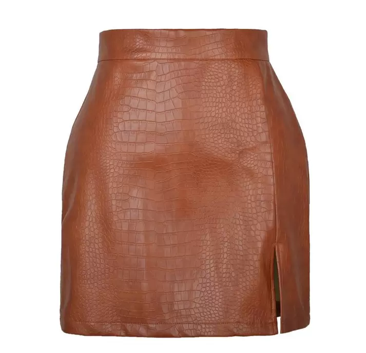 CrocBite Skirt Brown