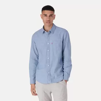 Levi's® Men's Classic Pocket Standard Fit Shirt - Med Indigo - Flat Finish