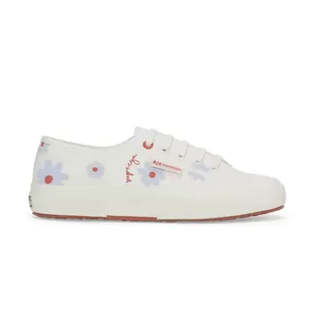 2750 Daisies Print - White Avr Azure Red