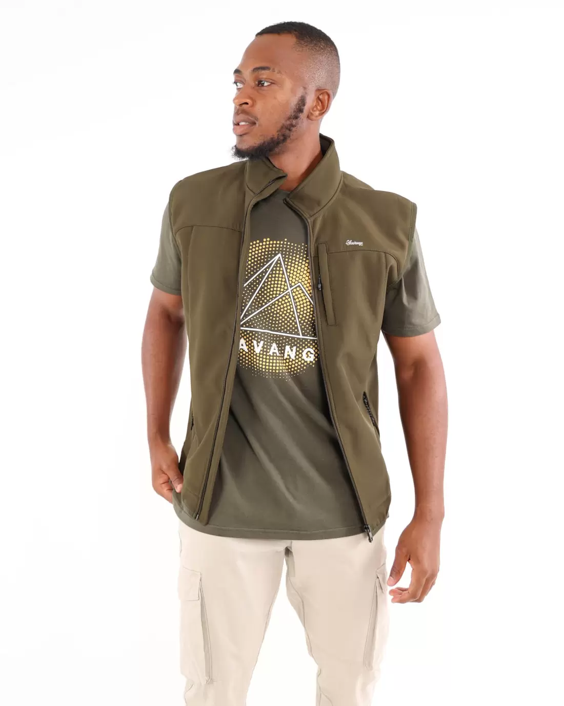 Olive Softshell Bonded Gilet