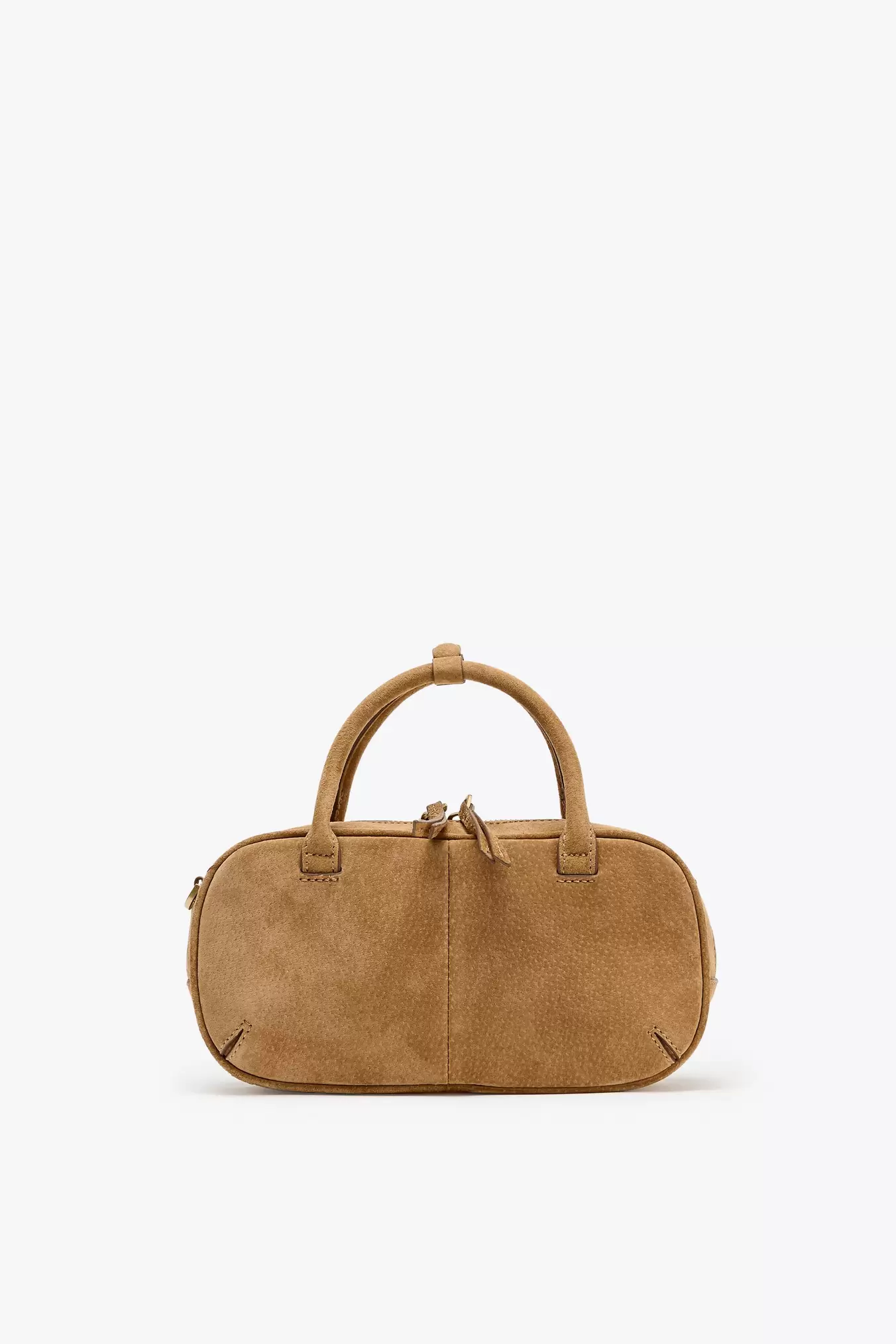 MINI DOUBLE HANDLE SPLIT SUEDE BAG