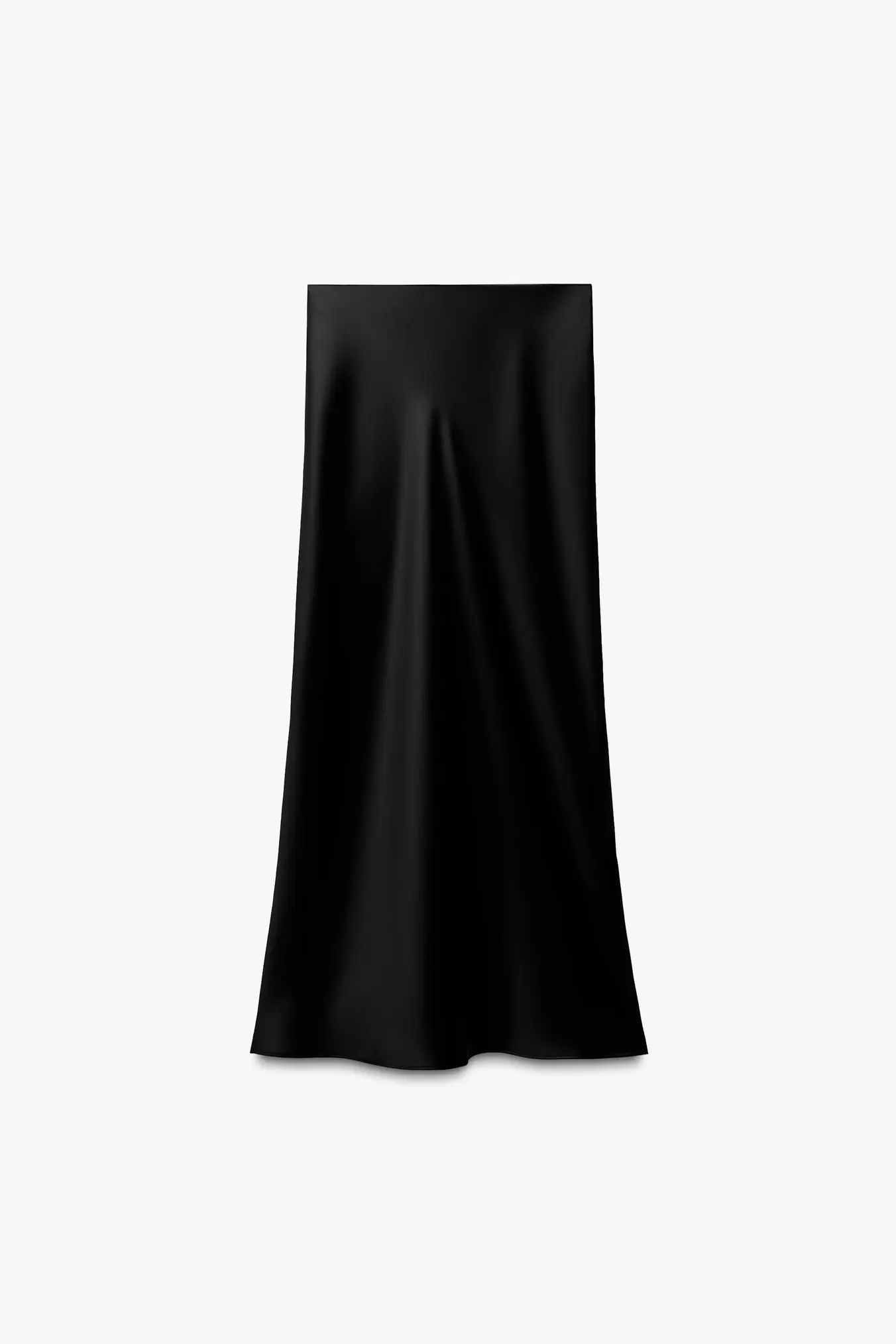 SATIN MIDI SKIRT