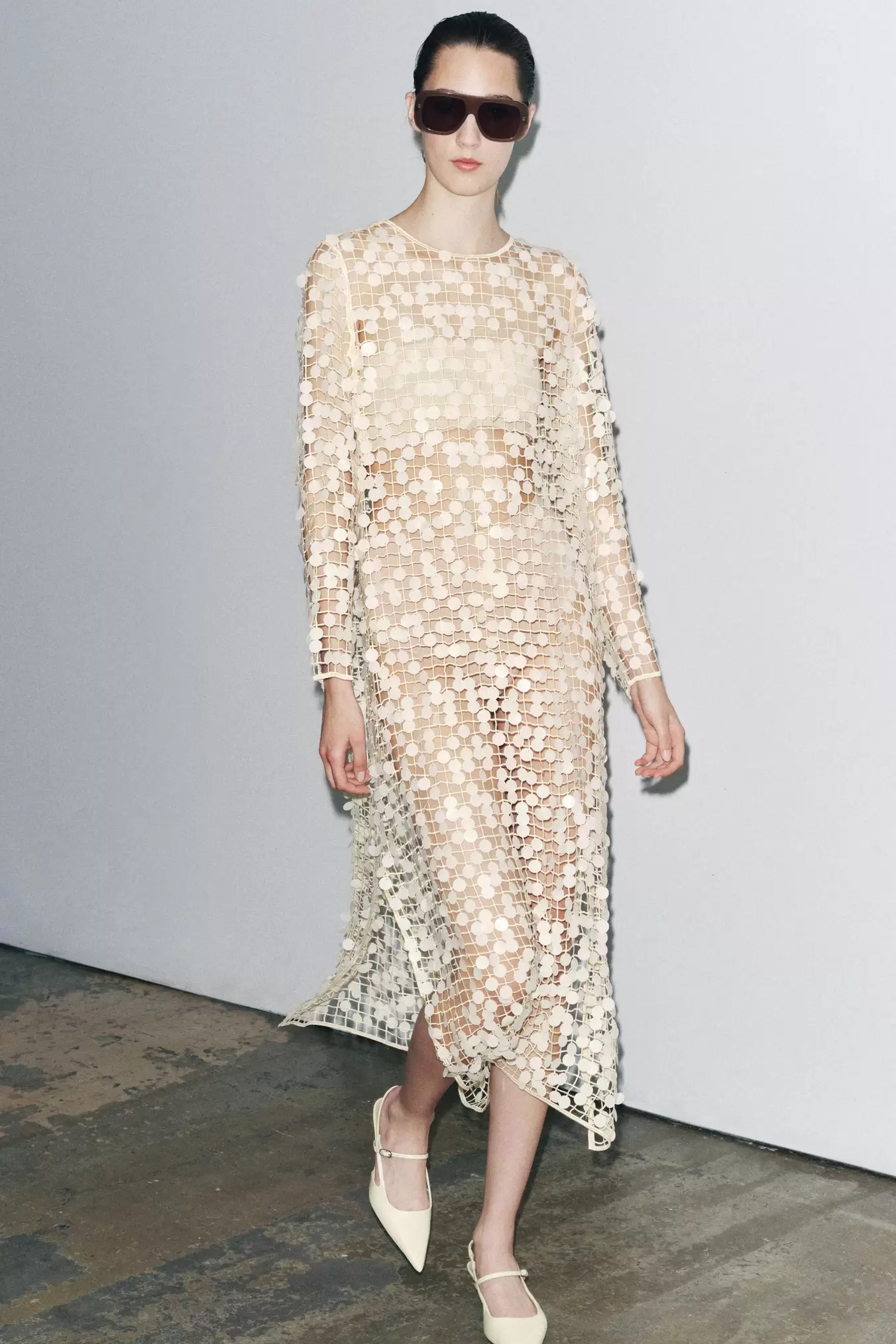 LONG SEQUINNED DRESS