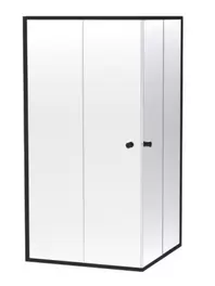 Ces90Bc 900 Sliding Corner Entry 900*900 – Black/Clear