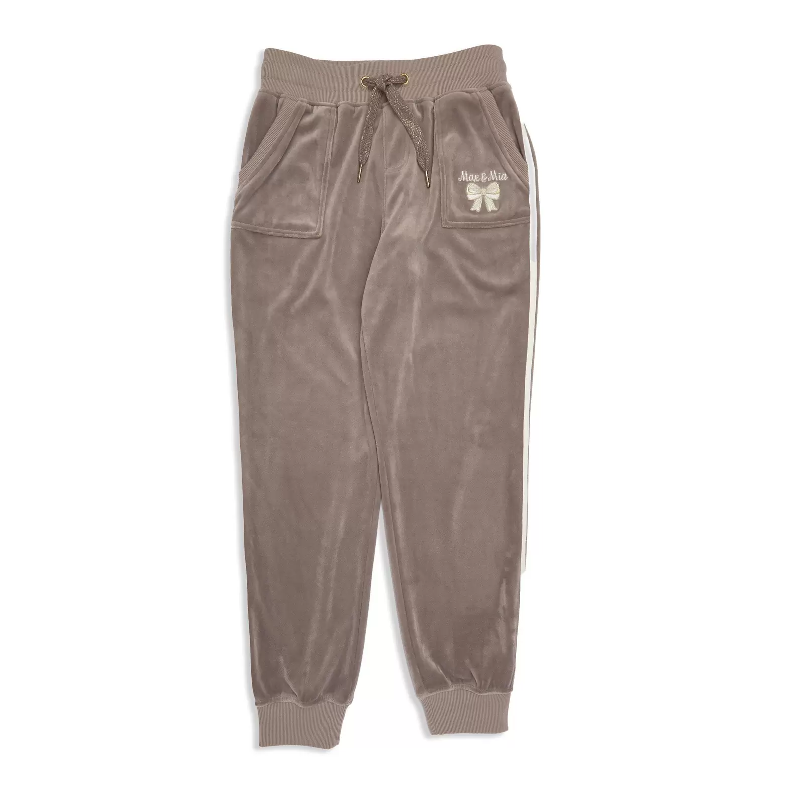 Girls Beige Jogger Pants