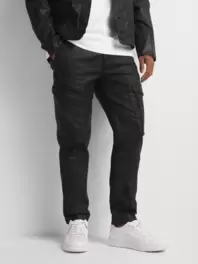 Fabiani Men's Black Coated Utility Trouser