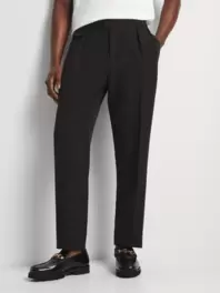 Fabiani Men's Black Gold Side Buckle Trouser