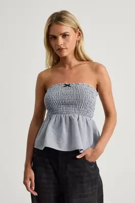Juno Shirred Babydoll Bandeau