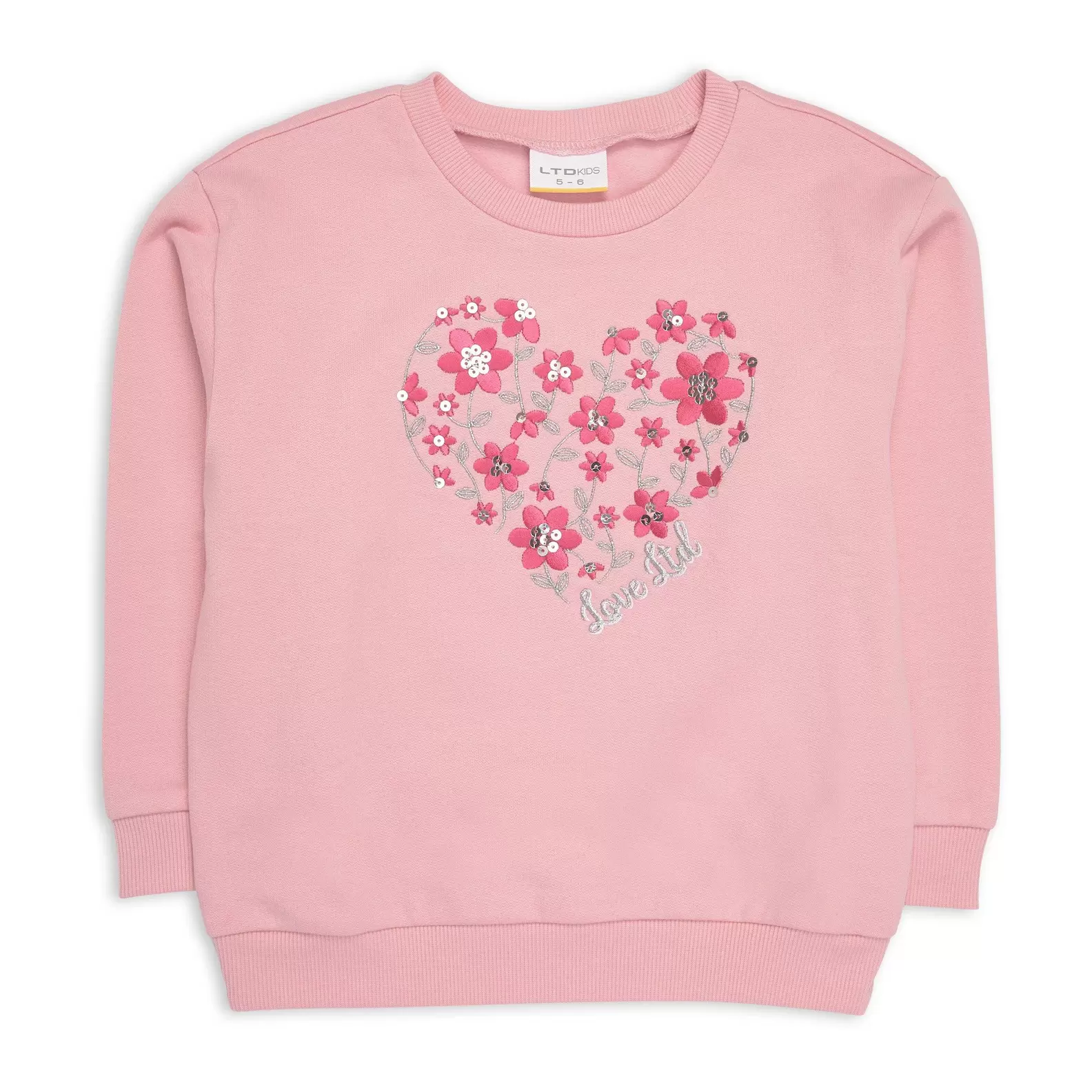 Kid Girls Pink Sweat Top