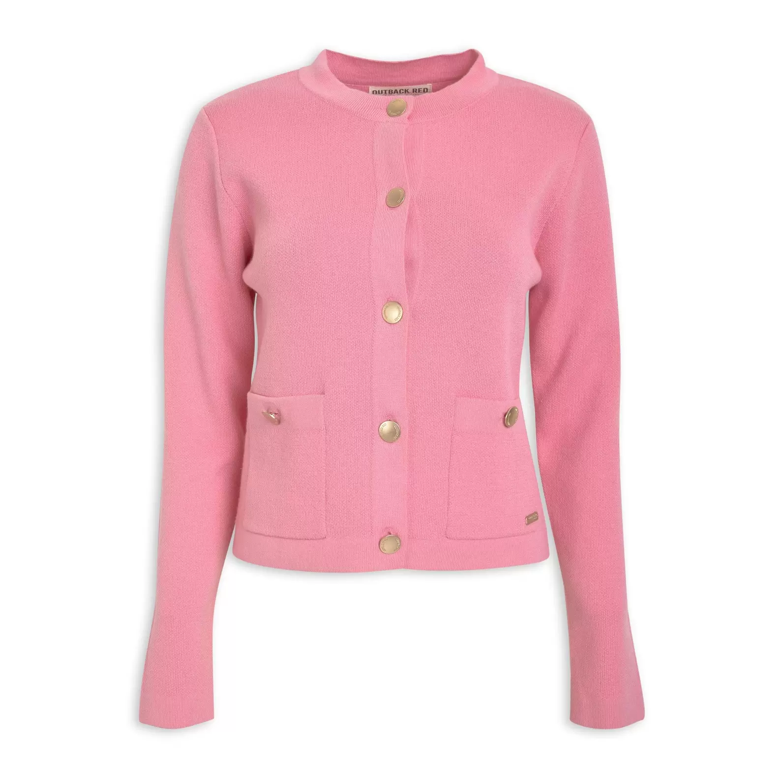 Pink Cardigan with Side Pockets