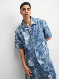 The FIX Men's Medium Wash Denim Co-Ord Shirt