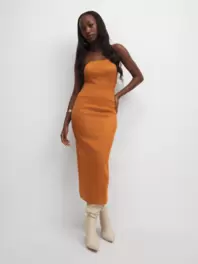 The FIX Women's Tan Bandeau Maxi Dress