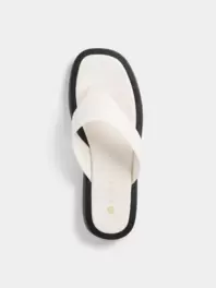 Women's White Thong Sandals