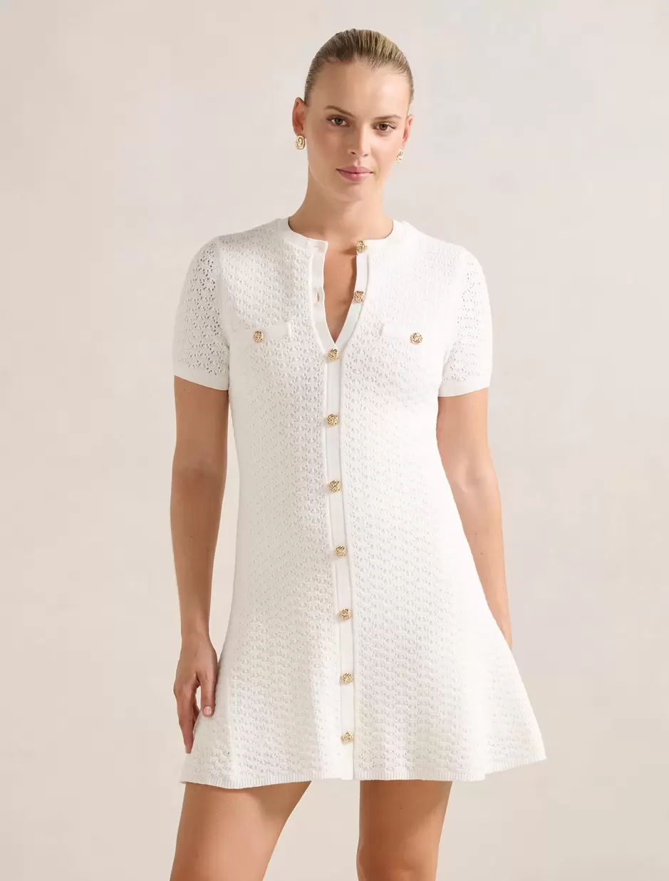 Rosa Stitch Interest Knit Mini Dress