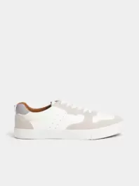 Men's White & Natural Sneakers