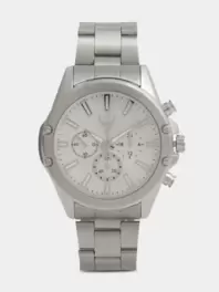 Men's Silver Metal Link Watch