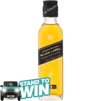 Johnnie Walker Black Label 12 Year Old Blended Scotch Whisky Bottle 200ml