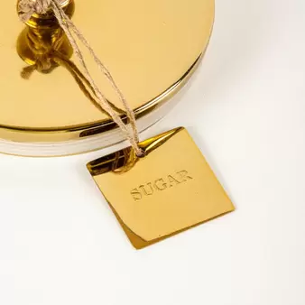 Hammered Sugar Canister Gold