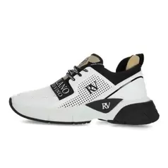 Roberto Vino Modern Net Sneaker Mens White/Black