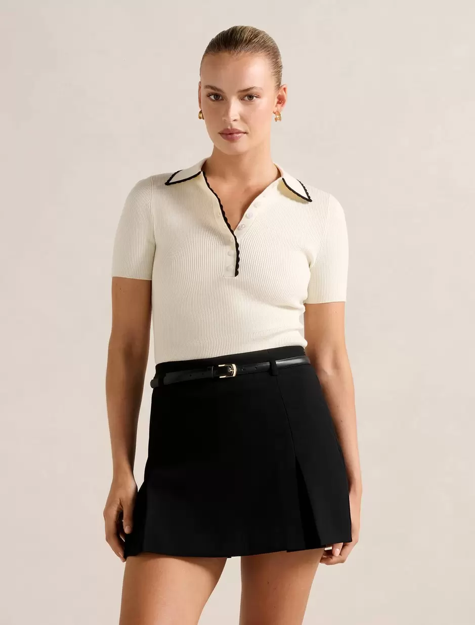 Reagan Contrast Trim Polo Top