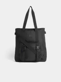 Unisex Utility Fashion Shopper Black Bag