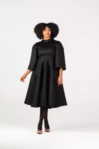 Pearls For EL Honecomb Black Dress