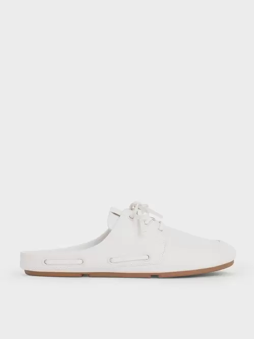 Jude Slip-On Boat Shoes  - white