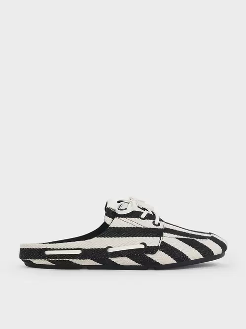 Jude Striped Slip-On Boat Shoes  - multi