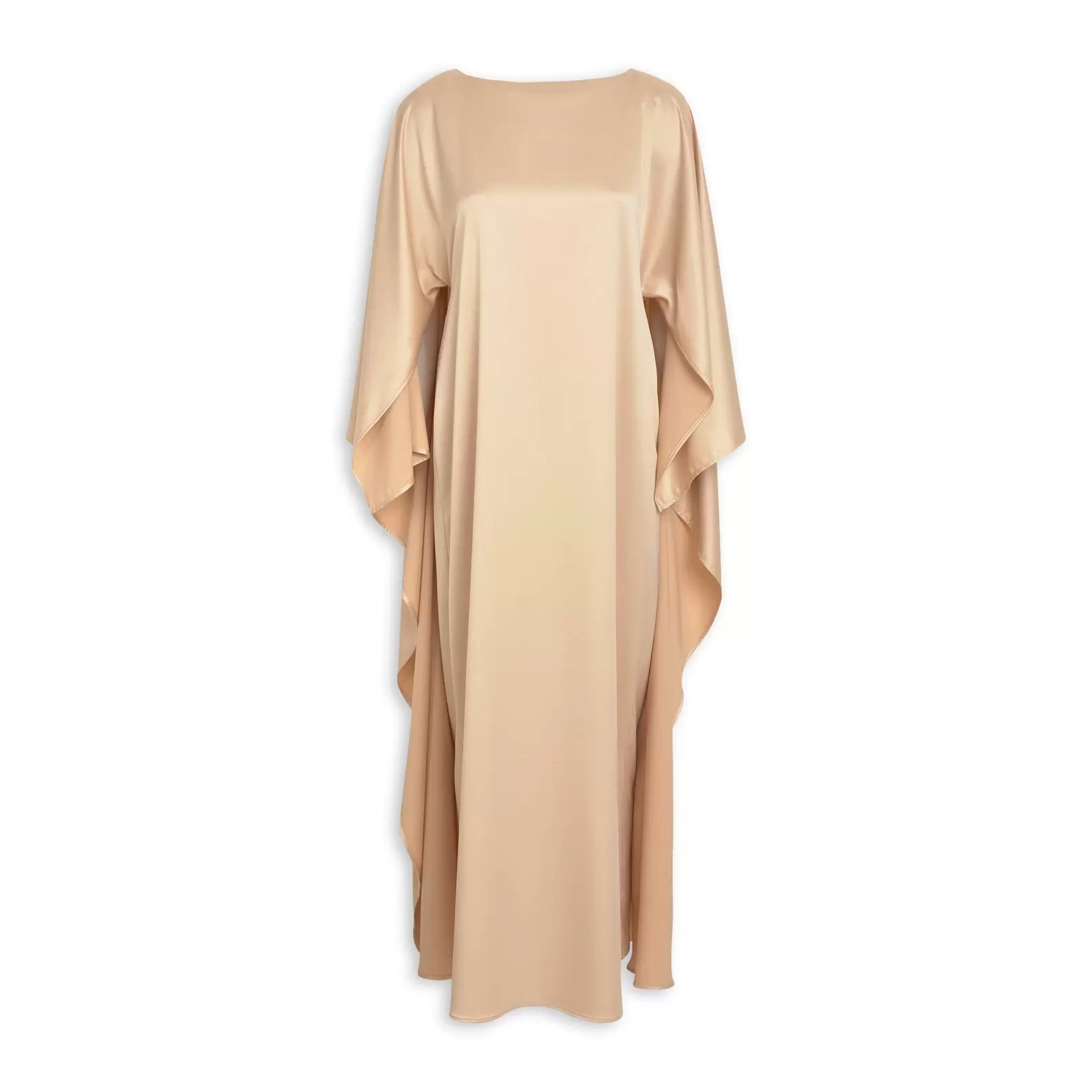 Champagne Beige Cape Dress