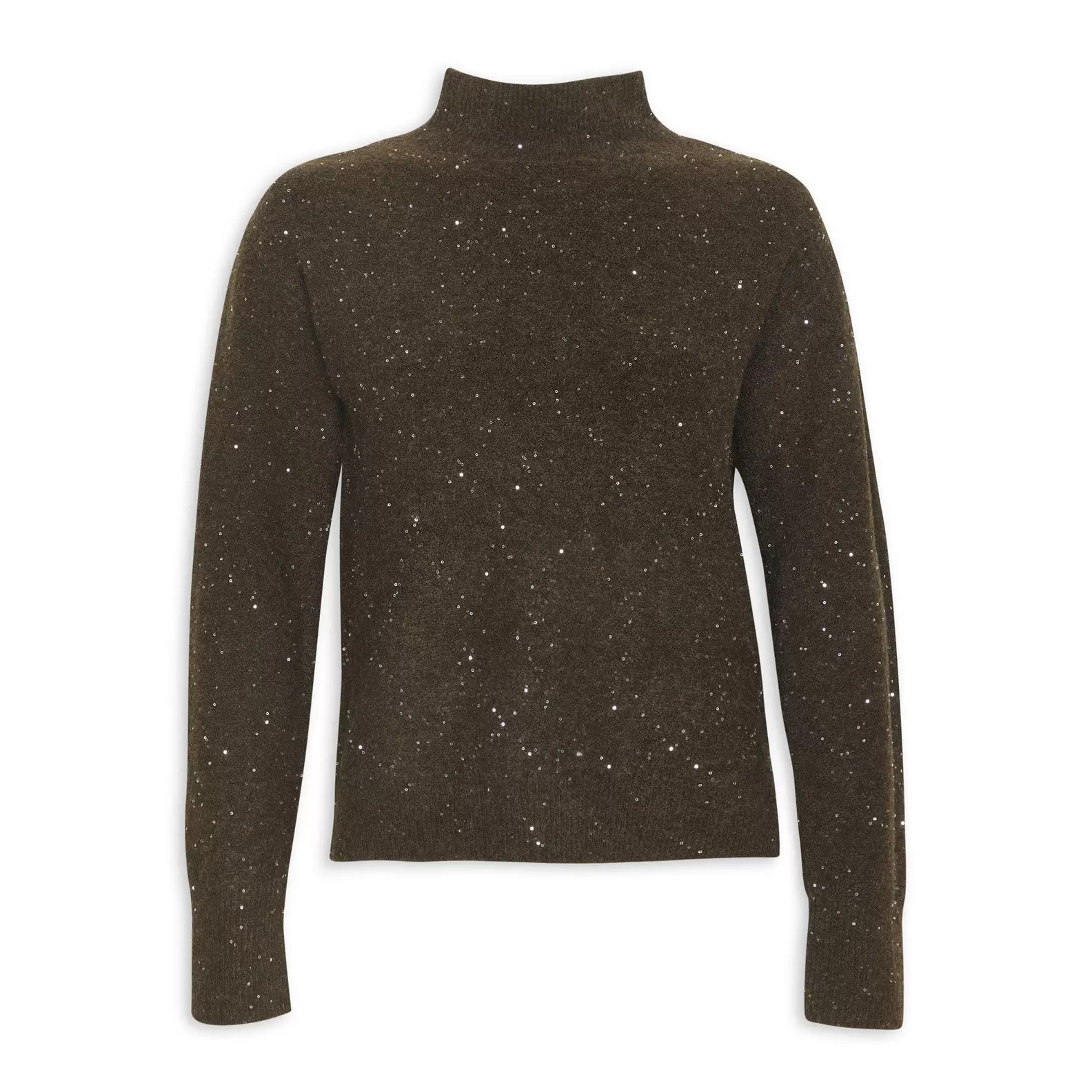 Dark Brown Sequin Jersey