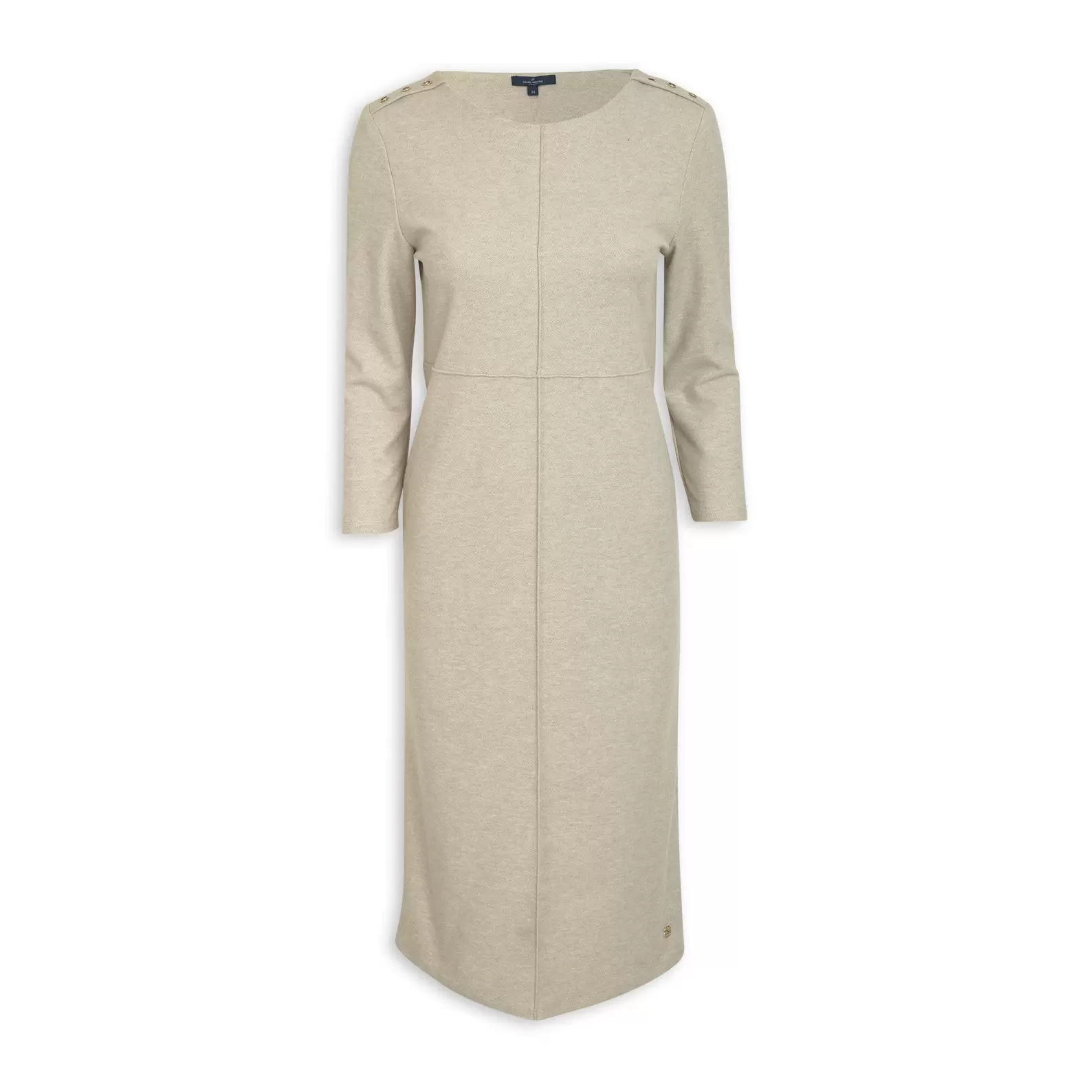 Beige Column Dress