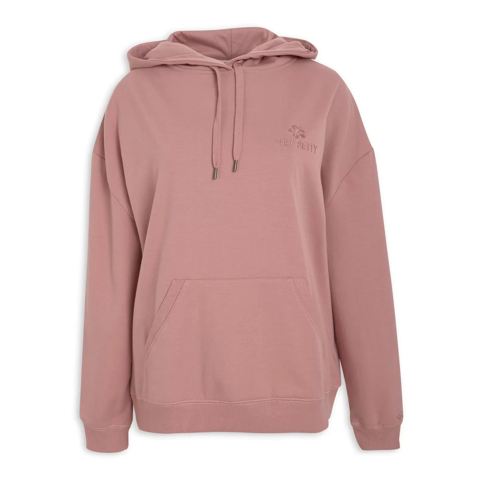 Pink Embroidered Hoodie