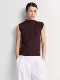 Fitted Asymmetrical Knit Vest