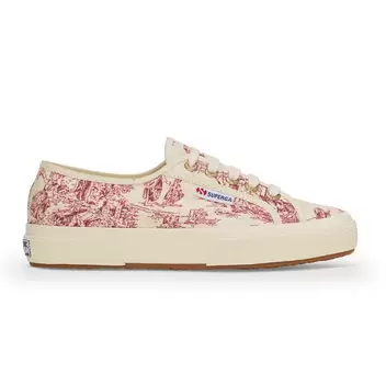 2750 Toile De Jouy - Beige Natural Red                            2750 Toile De Jouy - Beige Natural Red