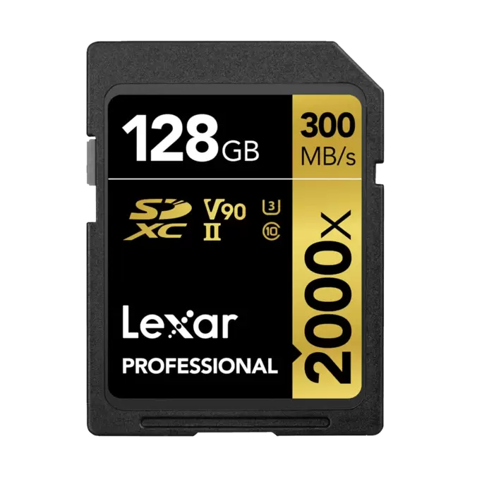 128GB Professional 2000x 300MB/s SDXC UHS-II Memory Card