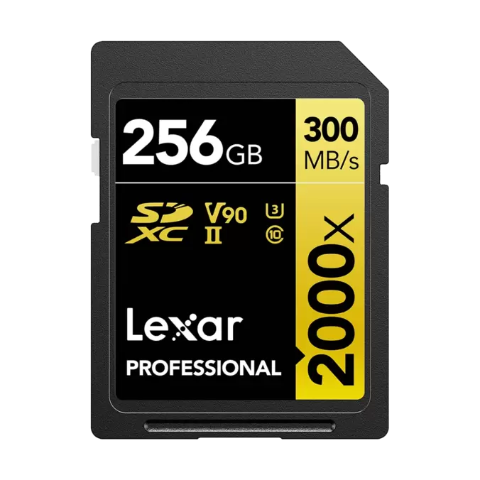 256GB Professional 2000x 300MB/s SDXC UHS-II Memory Card