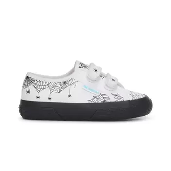 2750 Kids Strap Spider Web Vegan - White                            2750 Kids Strap Spider Web Vegan - White