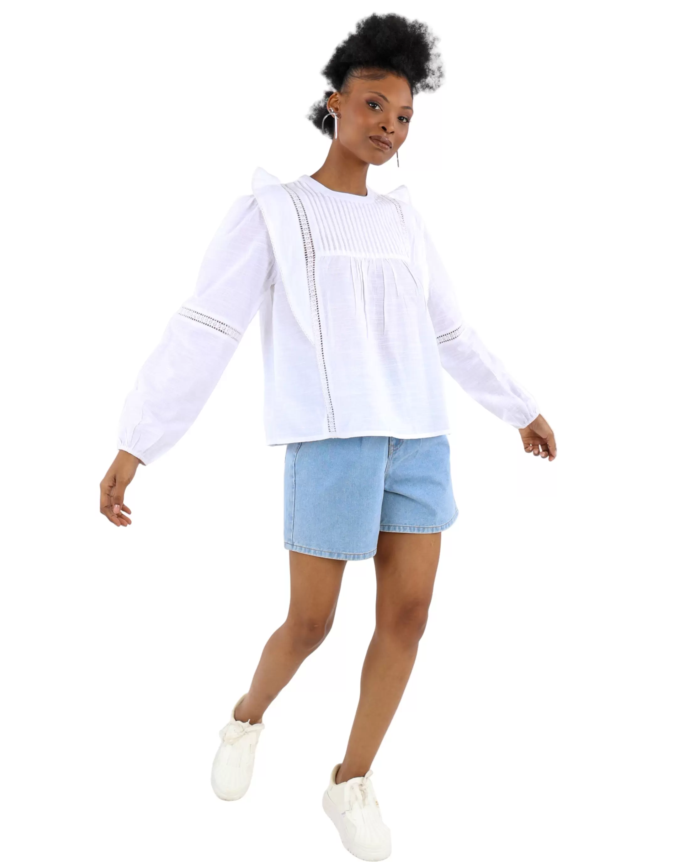 Rigid Denim Light Blue Shorts